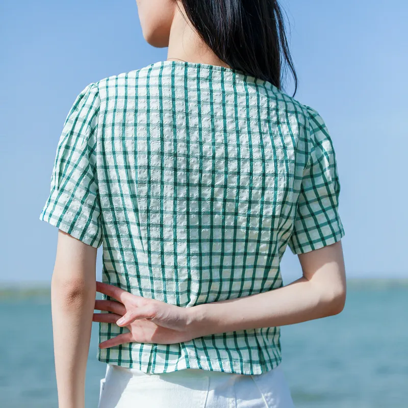 MITUAN Shirts Women's Plaid-2