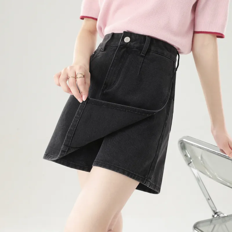 MITUAN Casual Shorts Women's Black-6