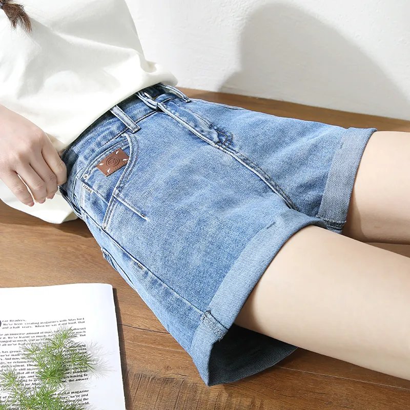 MITUAN Denim Shorts Women's Blue-4