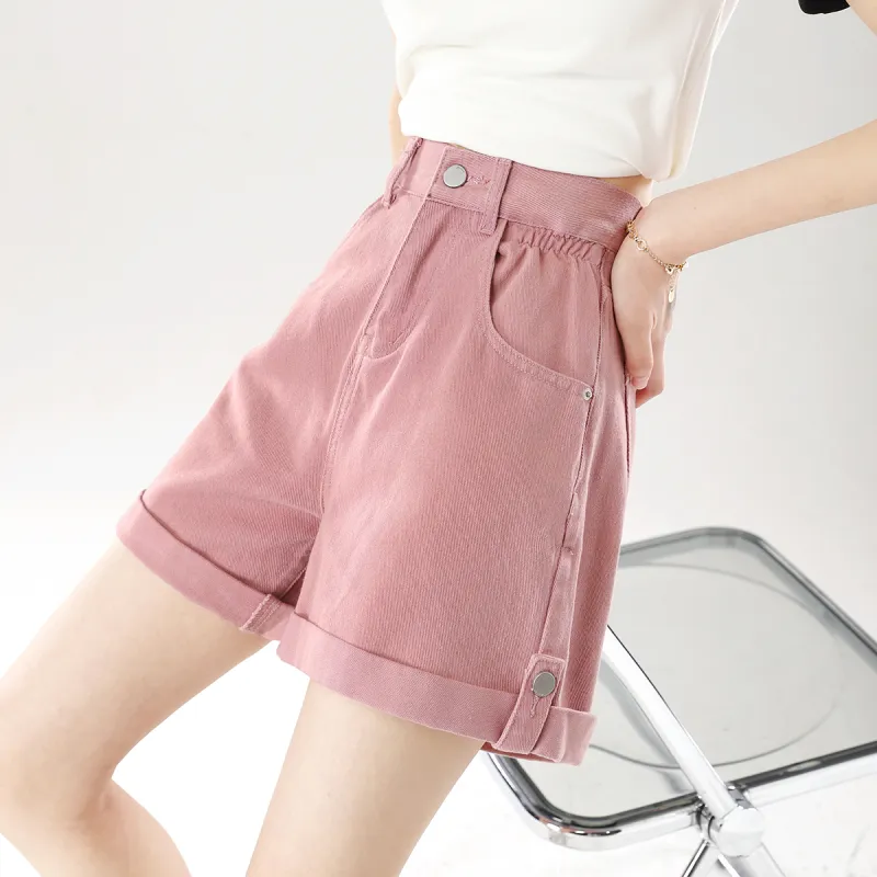 MITUAN Denim Shorts Women's Pink-6