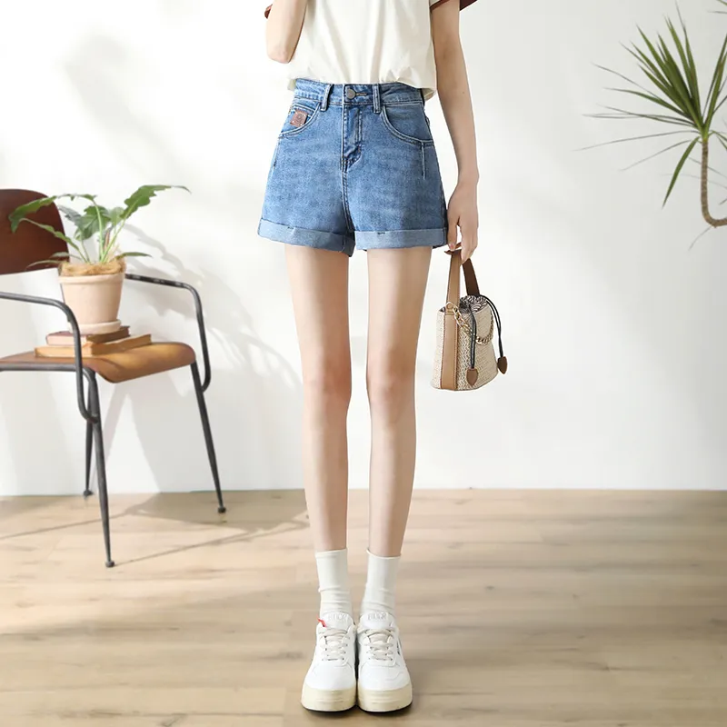 MITUAN Denim Shorts Women's Blue-2