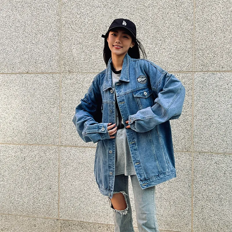 Unite Life HOODS Denim Jacket Unisex Blue-4