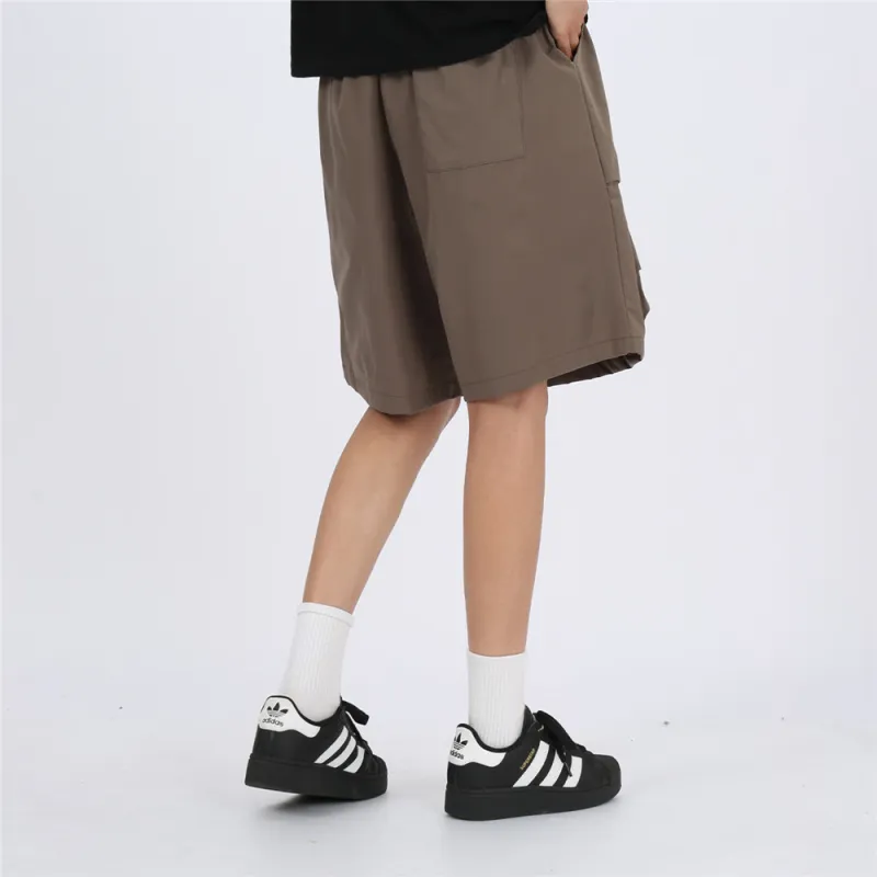 Unite Life HOODS Cargo Shorts Unisex Gray Green-7