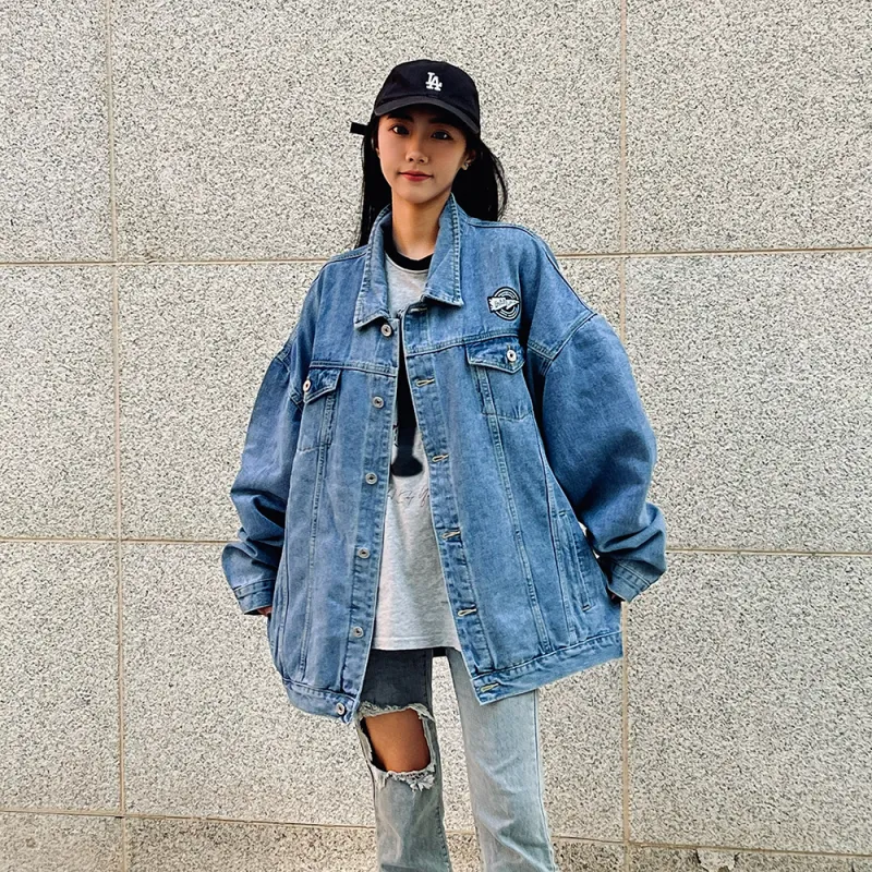 Unite Life HOODS Denim Jacket Unisex Blue-2