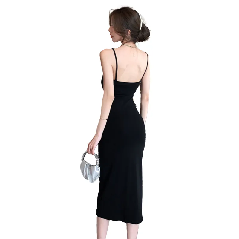 ONNFB Slip Dresses Women's Black Slip Dress-1