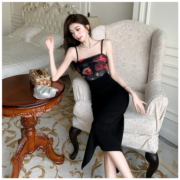 ONNFB Slip Dresses Women's Black-4