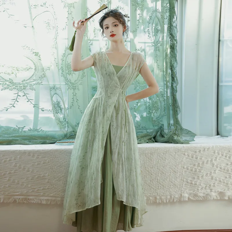 ONNFB Two Piece Skirt Sets Women's Green-1