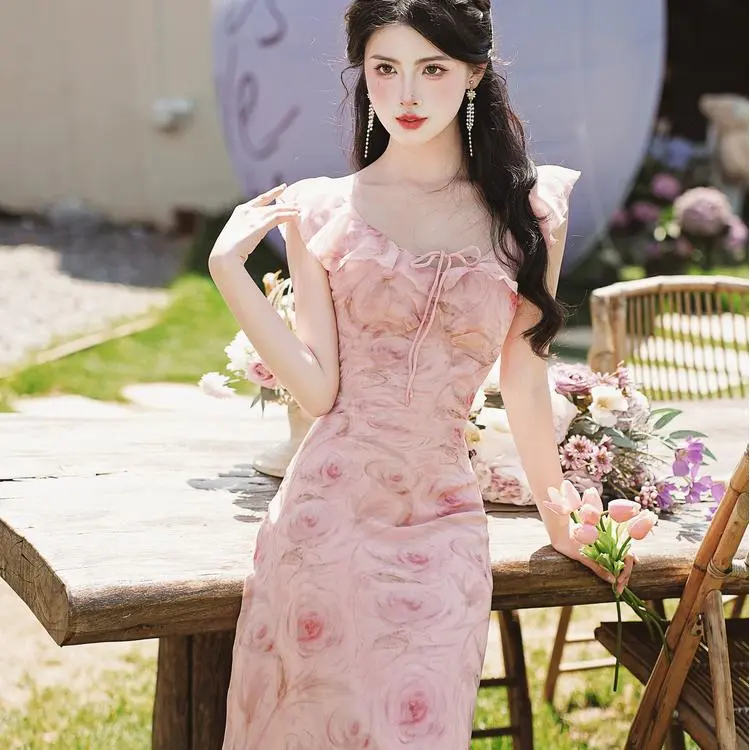 ONNFB Sleeveless Dress Women's Pink-2