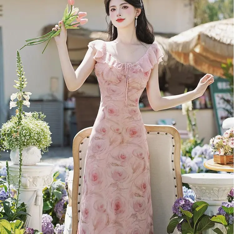 ONNFB Sleeveless Dress Women's Pink-3
