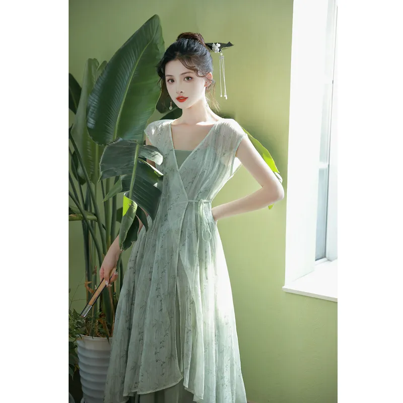 ONNFB Two Piece Skirt Sets Women's Green-2