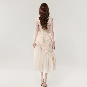ONNFB Sleeveless Dress Women's Apricot Print