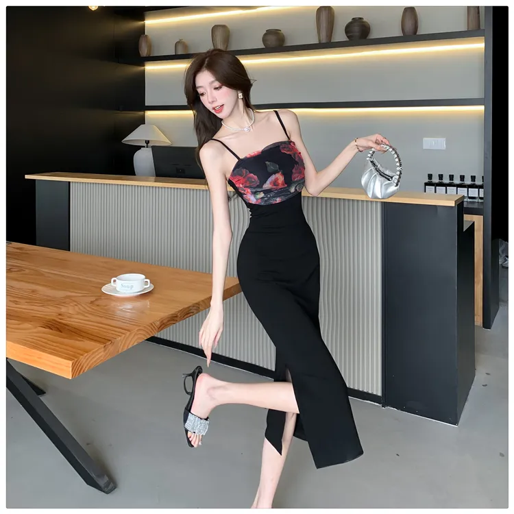 ONNFB Slip Dresses Women's Black-2