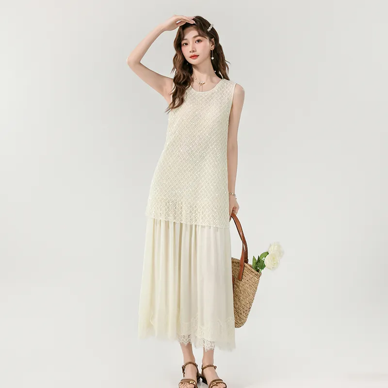 ONNFB Sleeveless Dress Women's Apricot-2