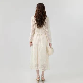 ONNFB Long Sleeved Dress Women's Apricot