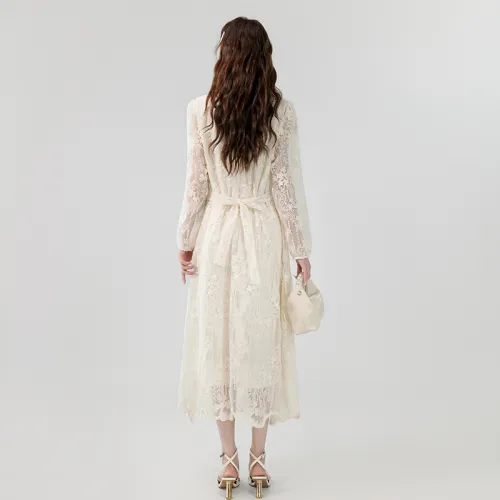 ONNFB Long Sleeved Dress Women's Apricot