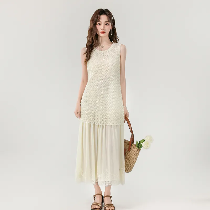 ONNFB Sleeveless Dress Women's Apricot-1
