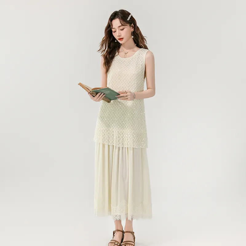 ONNFB Sleeveless Dress Women's Apricot-3