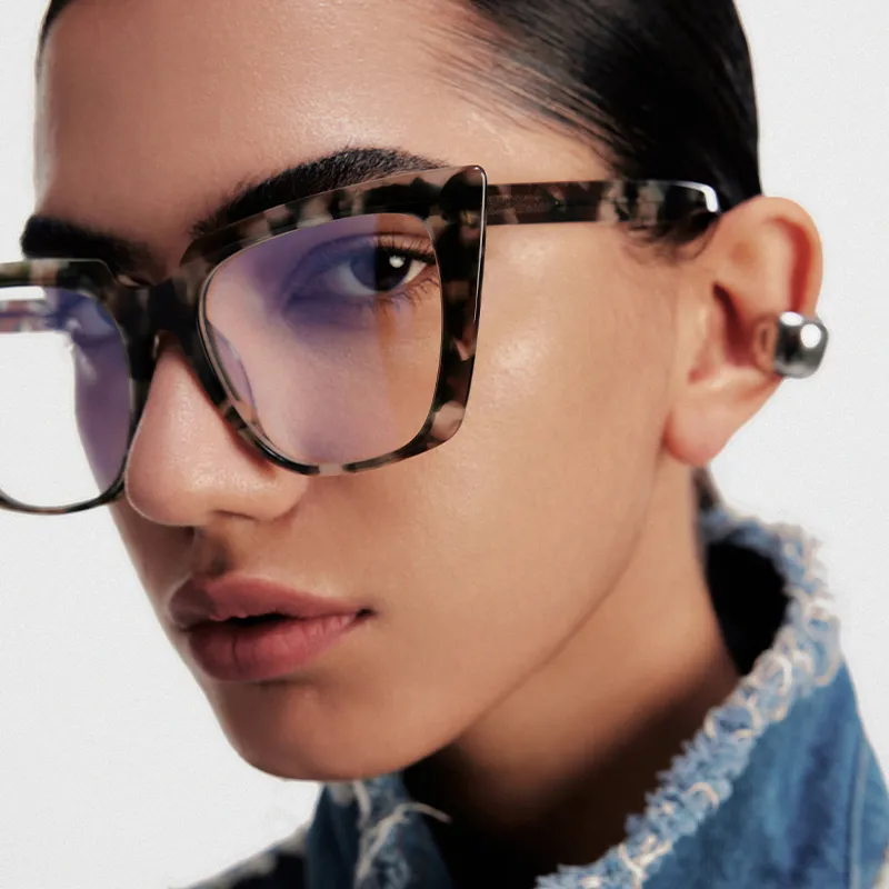 PLASTIC BRAIN Plate Frame Sunglasses Unisex-2