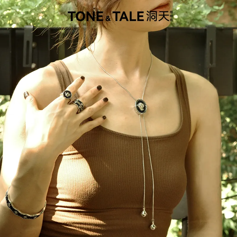 TONE & TALE Rhodium plated Copper Necklaces Women's-3