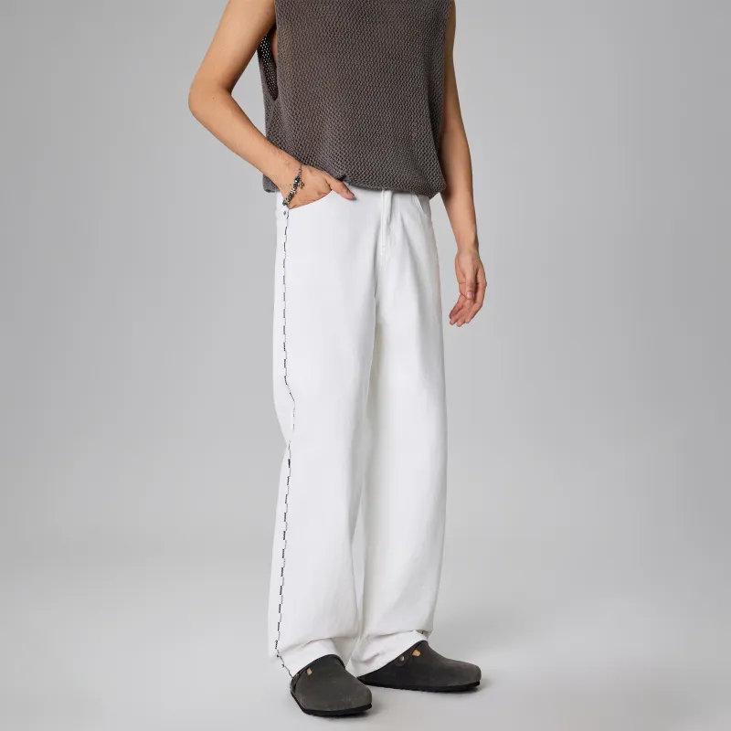 KM Jeans Unisex White-3