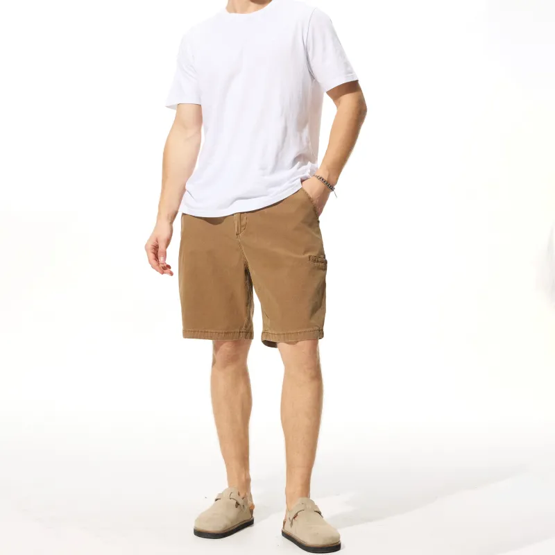 KM Denim Shorts Unisex Khaki-1