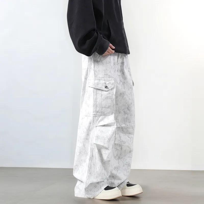 KM Cargo Pants Unisex White-3