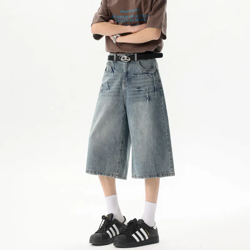 KM Denim Shorts Unisex Blue-2
