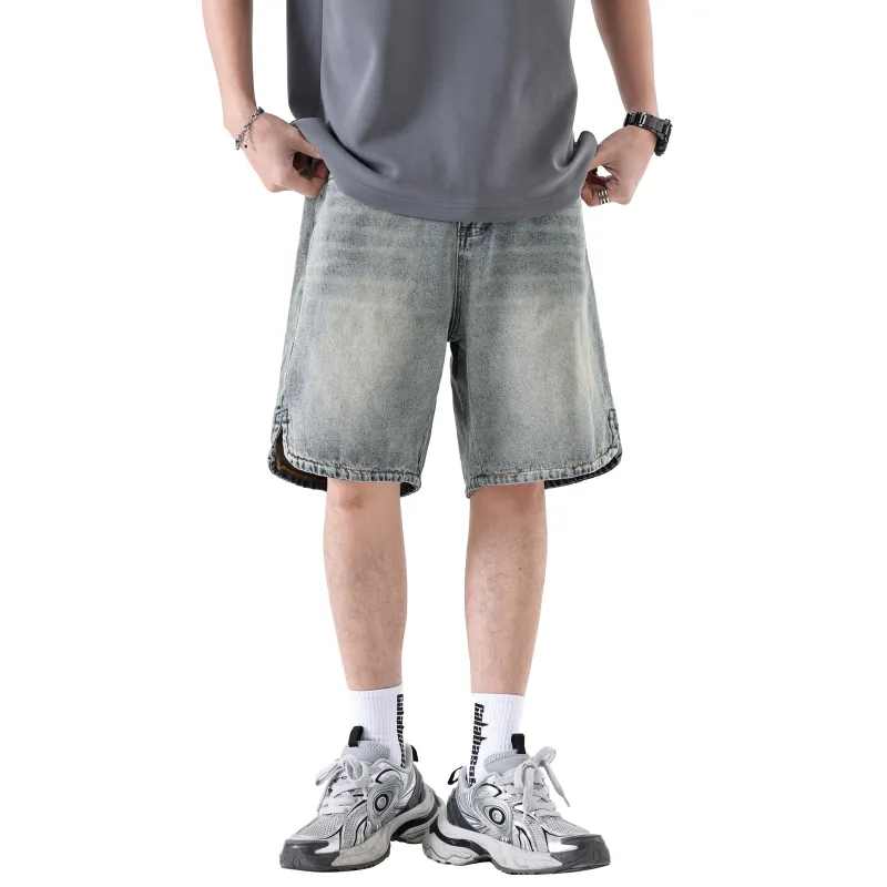 KM Denim Shorts Unisex Yellow Mud-4