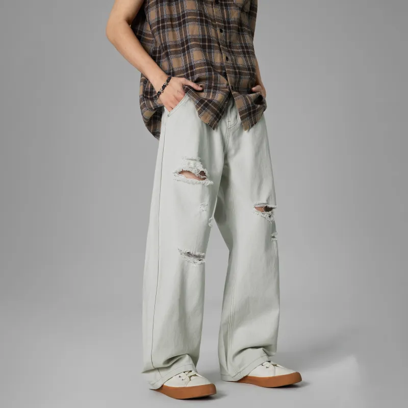 KM Jeans Unisex Gray White-2