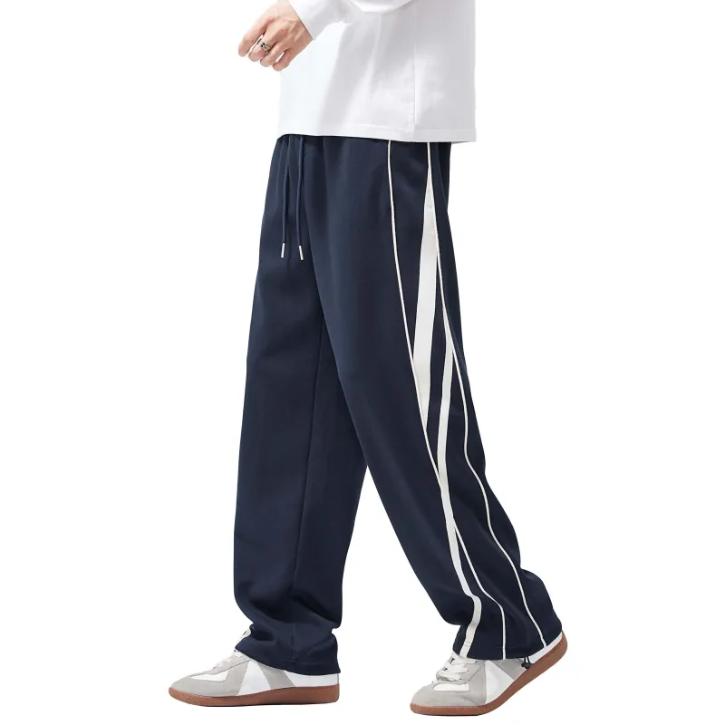 KM Casual Pants Unisex Navy Blue-3