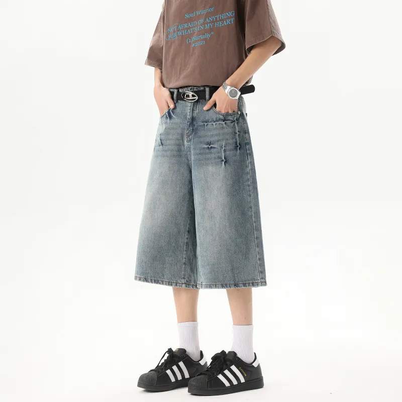 KM Denim Shorts Unisex Blue-3