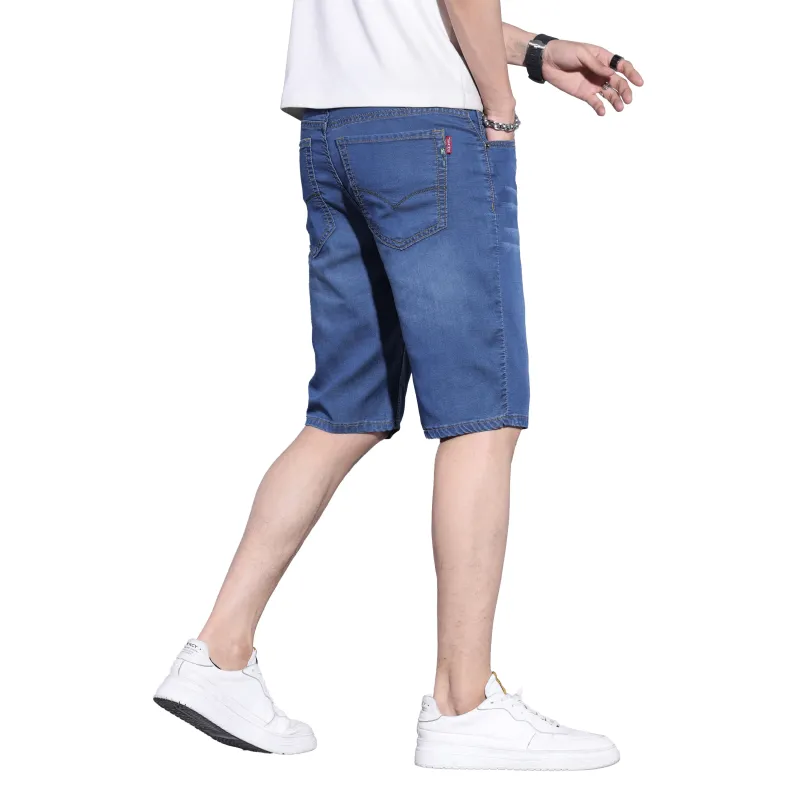 KM Denim Shorts Unisex Sky Blue-4