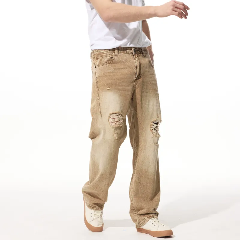 KM Jeans Unisex Yellowish-Brown-4