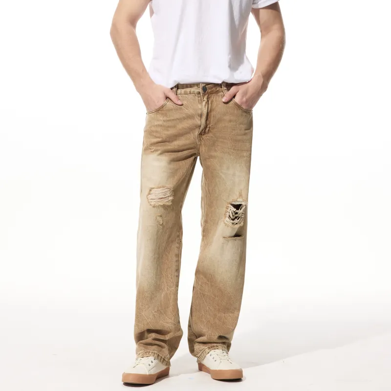 KM Jeans Unisex Yellowish-Brown-3
