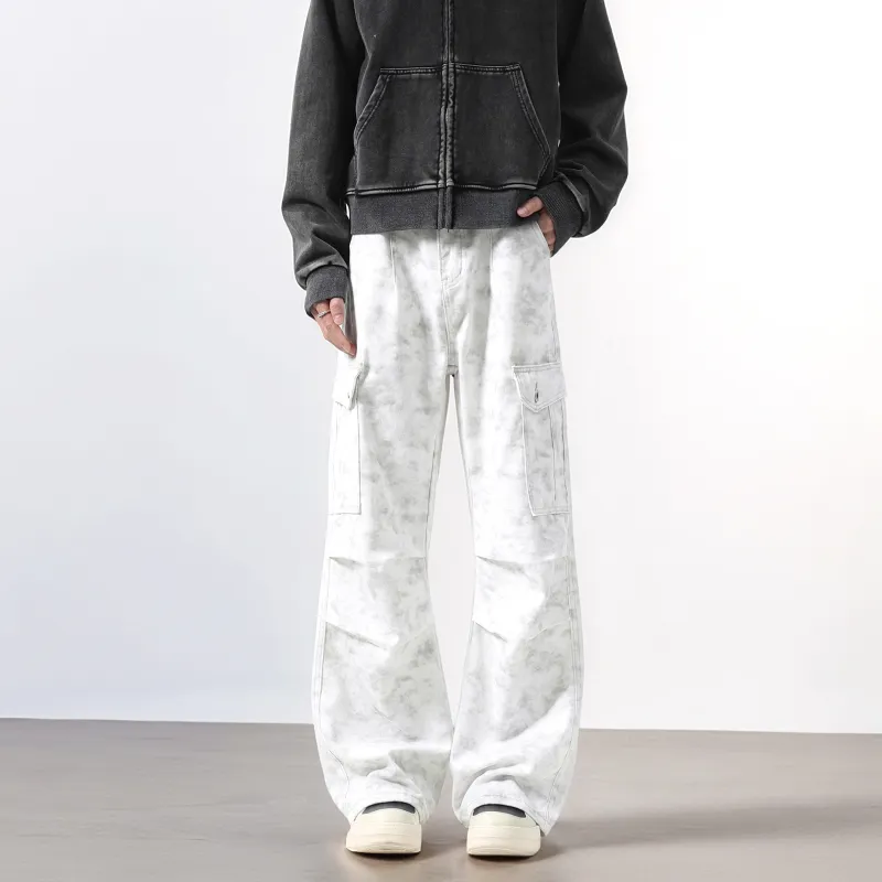 KM Cargo Pants Unisex White-1