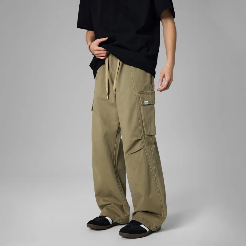 KM Casual Pants Unisex Khaki-5