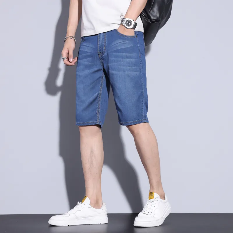 KM Denim Shorts Unisex Sky Blue-5