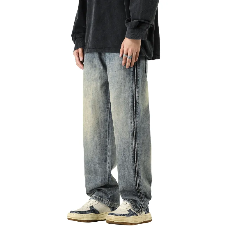 KM Jeans Unisex Retro Nostalgic Yellow Mud-2