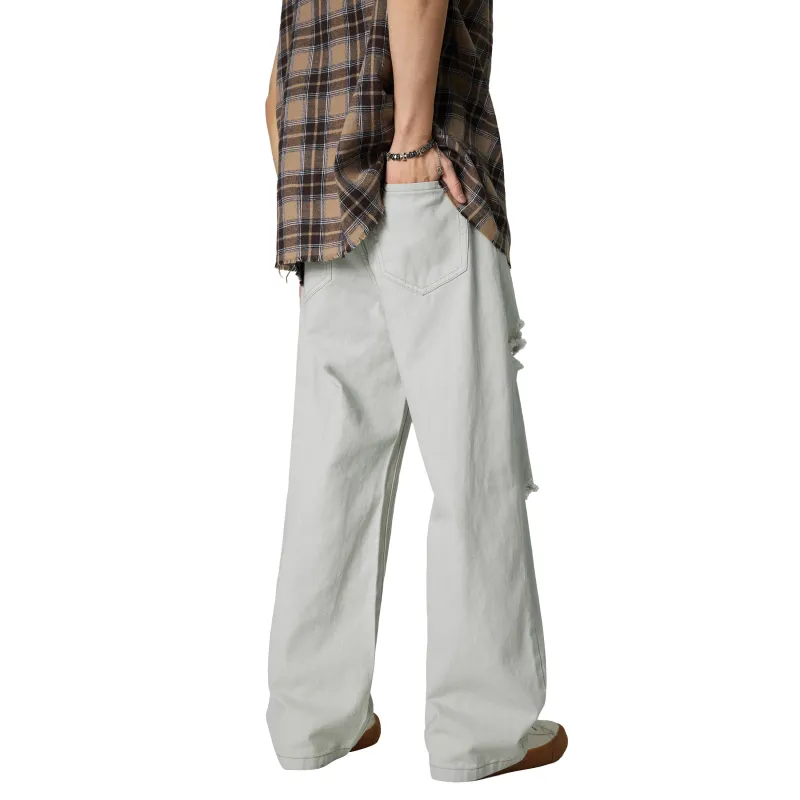 KM Jeans Unisex Gray White-5