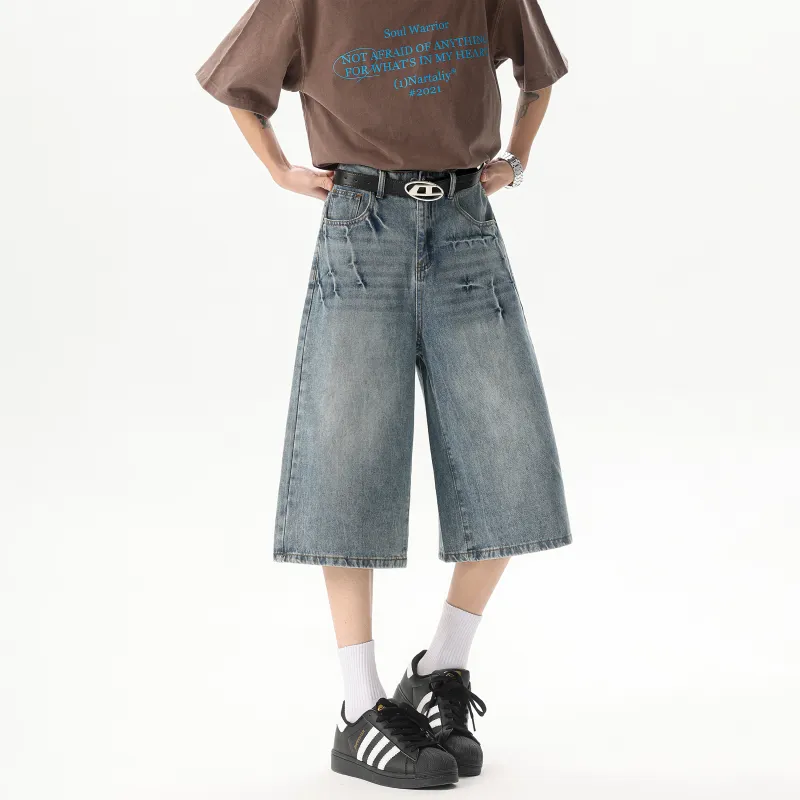KM Denim Shorts Unisex Blue-4