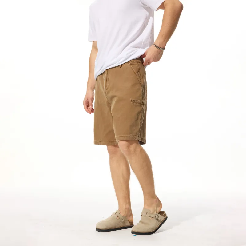 KM Denim Shorts Unisex Khaki-2