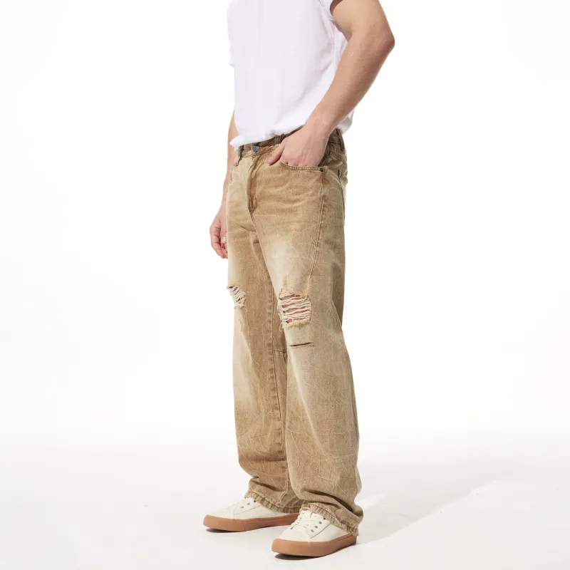 KM Jeans Unisex Yellowish-Brown-6