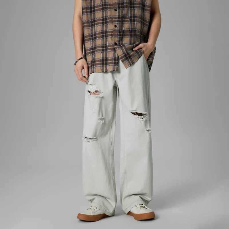 KM Jeans Unisex Gray White-1