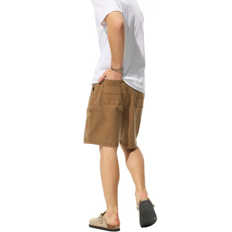 KM Denim Shorts Unisex Khaki-6