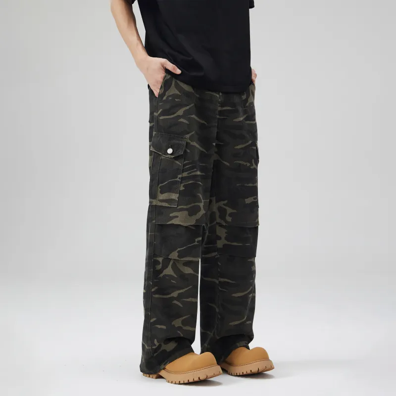 KM Cargo Pants Unisex Camouflage-5