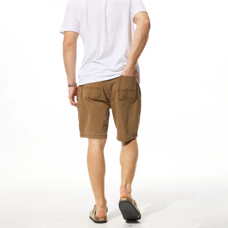 KM Denim Shorts Unisex Khaki-5