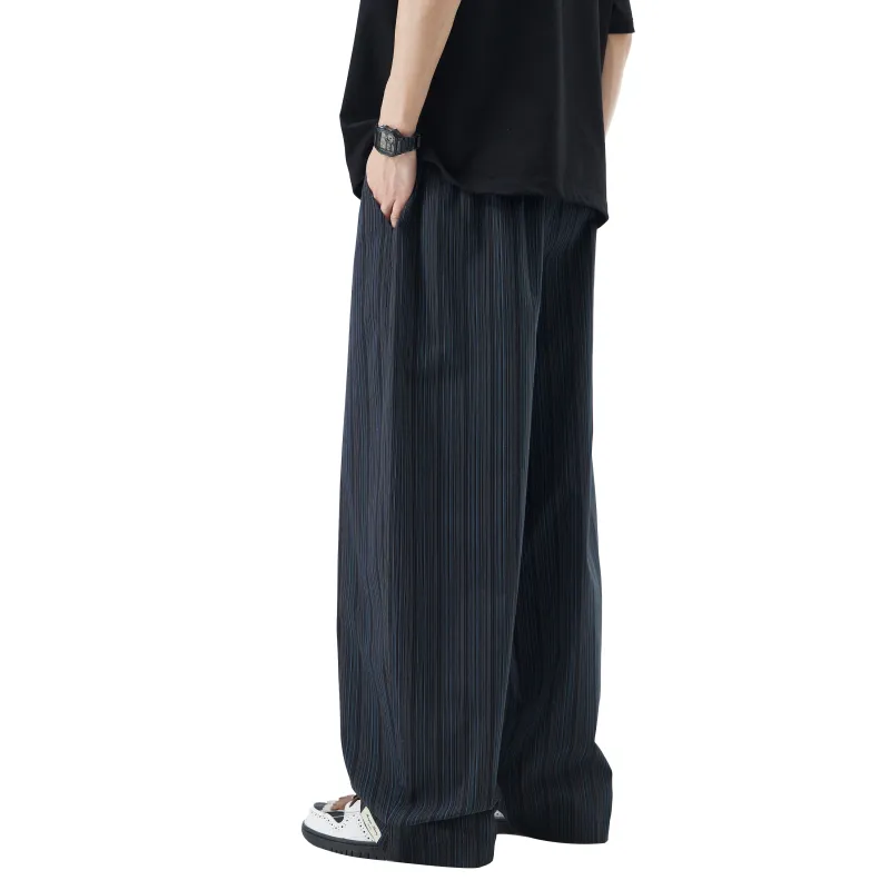 KM Casual Pants Unisex Black Blue-5
