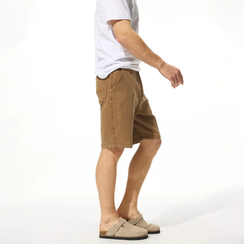KM Denim Shorts Unisex Khaki-3