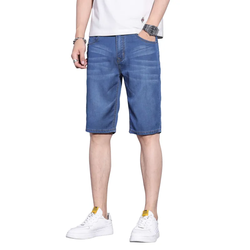 KM Denim Shorts Unisex Sky Blue-3