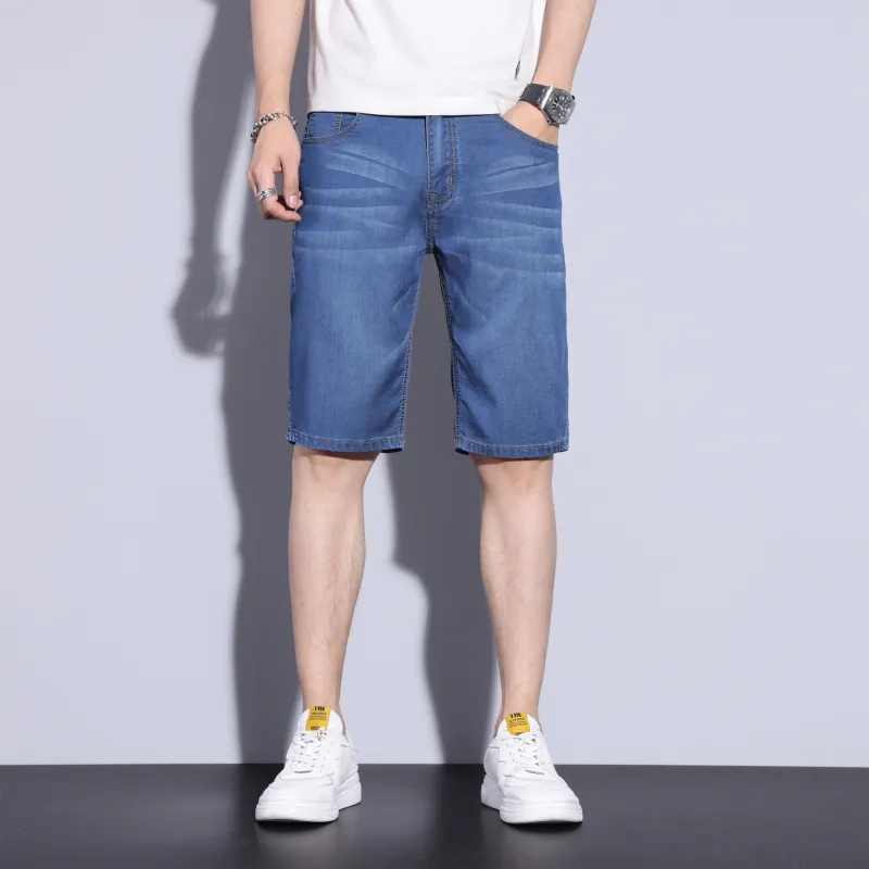 KM Denim Shorts Unisex Sky Blue-2